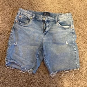 Denim long shorts